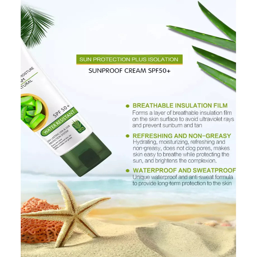 Dr. Rashel Aloe Vera Soothing & Moisture Sun Cream Skin Natural SPF 50+ Water Resistant