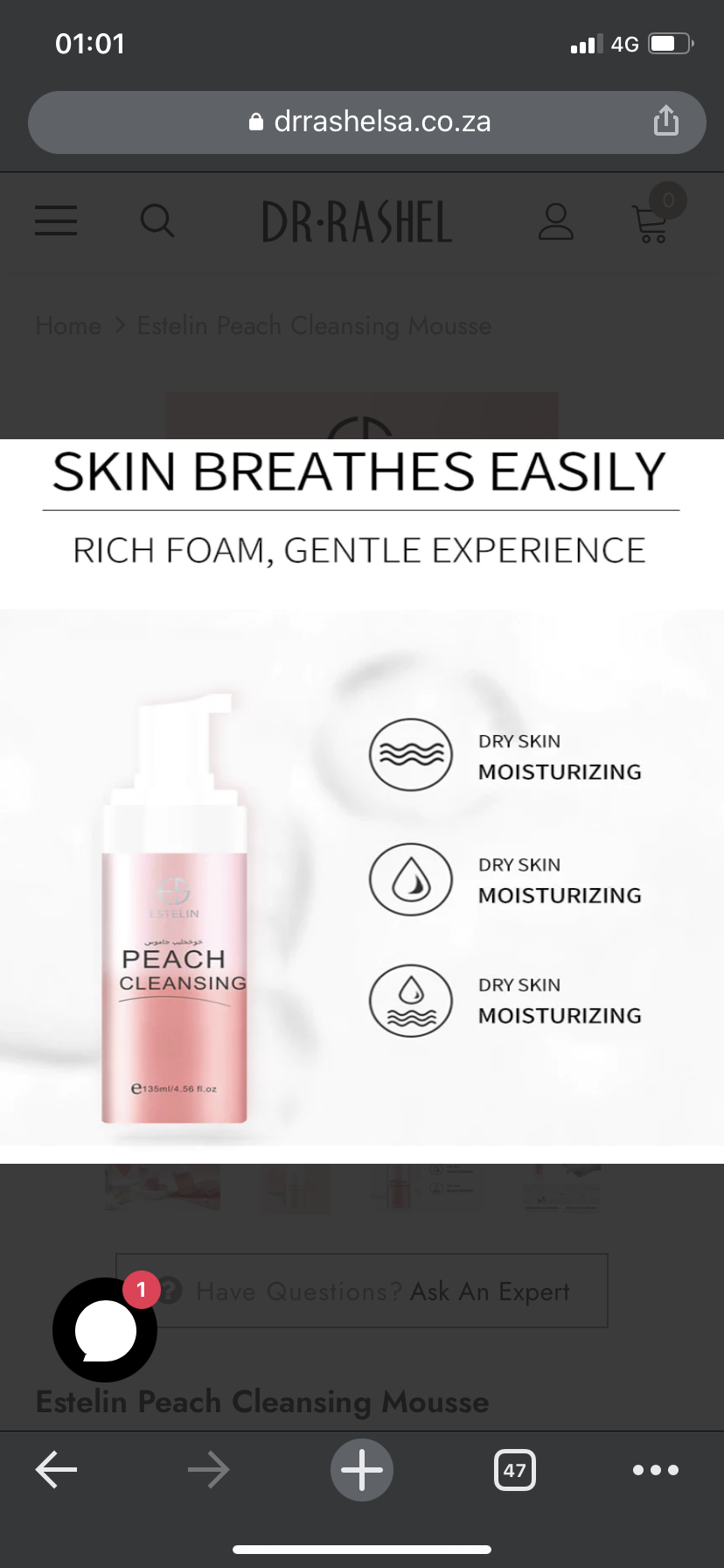 Estelin Peach Cleansing Mousse